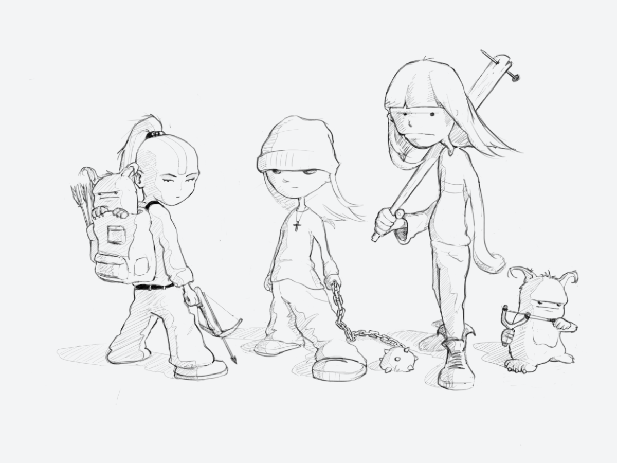 Girls character drawing